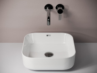 Умывальник чаша ELEMENT накладная квадратная 400x400x135мм - Gidratop.ru изображение