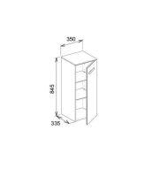 Шкаф Keuco Royal Universe 32720 270002 подвесной 35 см, белый матовый, петли справа - Gidratop.ru изображение