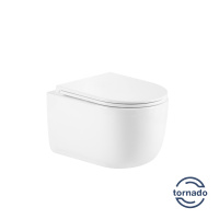 Унитаз подвесной Evo VT1-64ST Tornado, цвет белый, ультратонкое сиденье soft-close - Gidratop.ru изображение