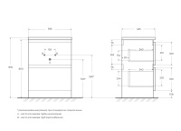 ALBANO База под раковину напольная с двумя выкатными ящиками, Bianco Lucido, 600x450x810, ALBANO-600-2C-PIA-BL - Gidratop.ru изображение