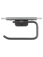 Держатель для туалетной бумаги с полкой WONZON & WOGHAND GRAFFITY, Темный графит (WW-9326) - Gidratop.ru изображение