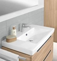 Донный клапан Villeroy&Boch Click-clack, с керамической крышкой, с переливом, цвет альпийский белый, 8L033401 - Gidratop.ru изображение