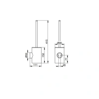 Ершик для унитаза Keuco Reva 12864379000, подвесной, цвет черный матовый - Gidratop.ru изображение