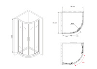 Душевой уголок ABBER Schwarzer Diamant AG01080M - Gidratop.ru изображение