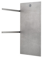 Полотенцесушитель электрический с каменной плитой Серый мрамор WONZON & WOGHAND STUTTGART, Темный графит (WW-A502-GM) - Gidratop.ru изображение