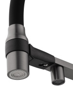 Смеситель для кухни с гибким изливом и подключением фильтра WONZON & WOGHAND, Темный графит (WW-88458013-BGM) - Gidratop.ru изображение