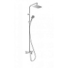 Душевая система Showerpipe 230 1jet с термостатом для ванны Hansgrohe Vernis Shape 26284000 хром - Gidratop.ru изображение