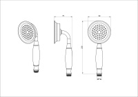 Лейка для душа WONZON & WOGHAND, Черный матовый (WW-88SC07-MB) - Gidratop.ru изображение