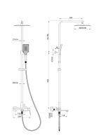 Душевая система WONZON & WOGHAND DIAMOND, Темный графит (WW-88739011-BGM) - Gidratop.ru изображение