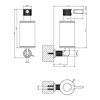 GESSI INCISO дозатор для жидкого мыла настенный, цвет: белый/brushed brass pvd - Gidratop.ru изображение