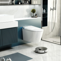 Комплект ABBER подвесной электронный унитаз-биде Bequem AC1119S белый с импульсным смывом с инсталляцией AC0101P - Gidratop.ru изображение