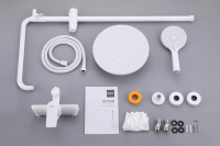 Душевая стойка ABBER Weiss Insel AF8020FWL без излива, белый матовый - Gidratop.ru изображение