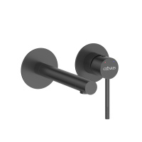 RELAX-BLI2-2-NOP-W0 Смеситель для раковины встраиваемый с внутренней частью, без донного клапана, черный матовый - Gidratop.ru изображение