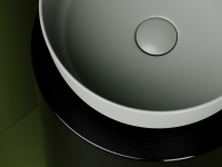 Раковина накладная круглая 356x356x135, цвет антрацит матовый - Gidratop.ru изображение