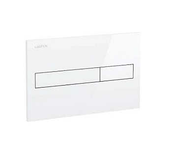 Кнопка смыва Laufen Lis 8.9566.1.000.000.1, 25 х 1 х 16 см, 2 режима, белая