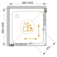 Душевой уголок CEZARES MOMENTO-A-2-100-C-Cr - Gidratop.ru изображение