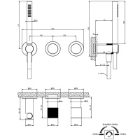 GESSI HABITO DIAMANTATO смеситель настенный встраиваемый, однорыч/, с перкл/на 2 по/, с ручным душем, настенным держателем,цвет Finox Brushed Nickel - Gidratop.ru изображение