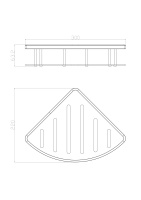 Полка для ванной угловая WONZON & WOGHAND, Хром (WW-4132) - Gidratop.ru изображение