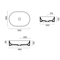 Catalano Zero Раковина накладная, без перелива 50x35 h12, цвет белый глянцевый - Gidratop.ru изображение