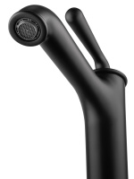 Смеситель для раковины высокий WONZON & WOGHAND STEAM, Черный матовый (WW-88239008-MB) - Gidratop.ru изображение