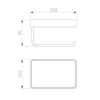 Держатель для туалетной бумаги с полкой WONZON & WOGHAND ROMA, Бронза (WW-7236) - Gidratop.ru изображение