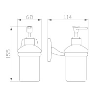 Дозатор мыла WONZON & WOGHAND PORTO, Хром (WW-1401) - Gidratop.ru изображение