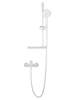 Смеситель для ванны с душевым гарнитуром WONZON & WOGHAND ALFA, Белый матовый (WW-AE3201-MW) - Gidratop.ru изображение