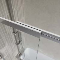 Душевая шторка на ванну BelBagno LUCE-VF-11-90/145-C-Cr - Gidratop.ru изображение