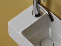 Умывальник подвесной прямоугольный (чаша справа, отверстие под смеситель слева) Element 395x220x125мм - Gidratop.ru изображение