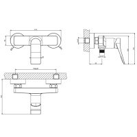GESSI Rilievo смеситель для душа, настенный на 2 отв., цвет: хром - Gidratop.ru изображение