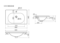 Раковина накладная CERAMICANOVA Sabo с отверстием под смеситель 800x460x130 черный матовый - Gidratop.ru изображение