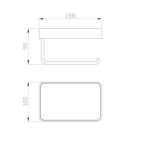 Держатель для туалетной бумаги с полкой WONZON & WOGHAND GRAFFITY, Темный графит (WW-9336) - Gidratop.ru изображение