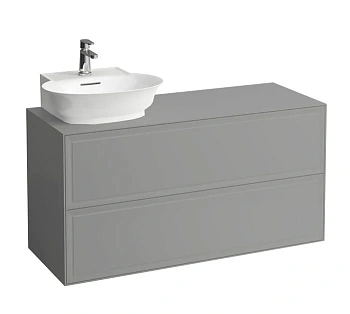 Тумба под раковину Laufen New Classic 117.5 х 45.5 х 60 см, 4.0608.7.085.627.1, подвесная, серый, вырез слева