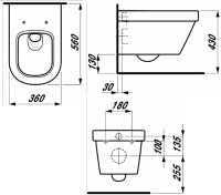 Подвесной унитаз Laufen LB3 8.2068.0.000.000.1 - Gidratop.ru изображение