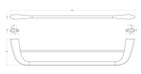 LINER-THD-60-01 Полотенцедержатель двойной 60 см, исполнение хром - Gidratop.ru изображение