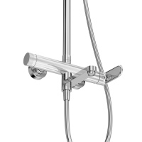 STYLUS-CVD-01 Душевая стойка со смесителем и изливом, хром - Gidratop.ru изображение