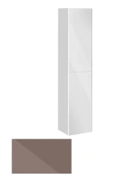 Шкаф-пенал Keuco Royal Reflex 34031 340001 подвесной 35 см, с корзиной, фасад зеркало, трюфель, петли слева - Gidratop.ru изображение