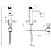 GESSI INCISO смеситель для раковины на 1 отверстие с донным клапаном Цвет: хром - Gidratop.ru изображение