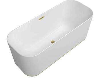 Квариловая ванна Villeroy&Boch Finion 170 x 70 см, фурнитура золото, UBQ177FIN7A300V101