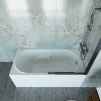 Ванна акриловая Vincea VBT-2A150-LG с ножками 1500*750*470, пристенная, цвет белый - Gidratop.ru изображение