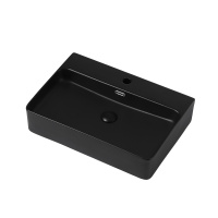 Раковина накладная ABBER Rechteck AC2201MB черная матовая - Gidratop.ru изображение