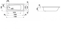 Стальная ванна Laufen Pro, 170 х 70 см, толщина 3,5 мм, с ножками и шумоизоляцией, 2.2495.0.000.040.1/2.9617.2.000.000.1 - Gidratop.ru изображение