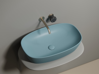 Умывальник чаша накладная овальная (цвет Зеленый Матовый) Element 600x380x138мм - Gidratop.ru изображение