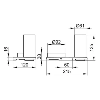 Держатель двойной Keuco Edition 400 11554139000 со стаканом и чашей для мелочей, хром черный шлифованный - Gidratop.ru изображение