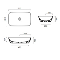 Catalano Green Раковина  накладная 60*38, цвет белый глянцевый - Gidratop.ru изображение
