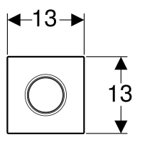 Ручной пневмопривод Geberit Sigma Type 01 HyTouch 116.011.21.5 для писсуара, глянцевый хром - Gidratop.ru изображение