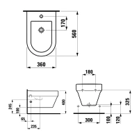 Биде Laufen Form 8.3067.1.000.304.1 подвесное - Gidratop.ru изображение