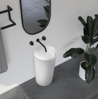 Раковина отдельностоящая ABBER Stein AS2506 белая матовая - Gidratop.ru изображение