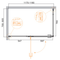 Душевой уголок CEZARES BELLAGIO-AH-1-120/80-C-BORO - Gidratop.ru изображение