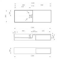 Тумба с раковиной ABBER Stein AS2649-1.2 подвесная, белая матовая - Gidratop.ru изображение
